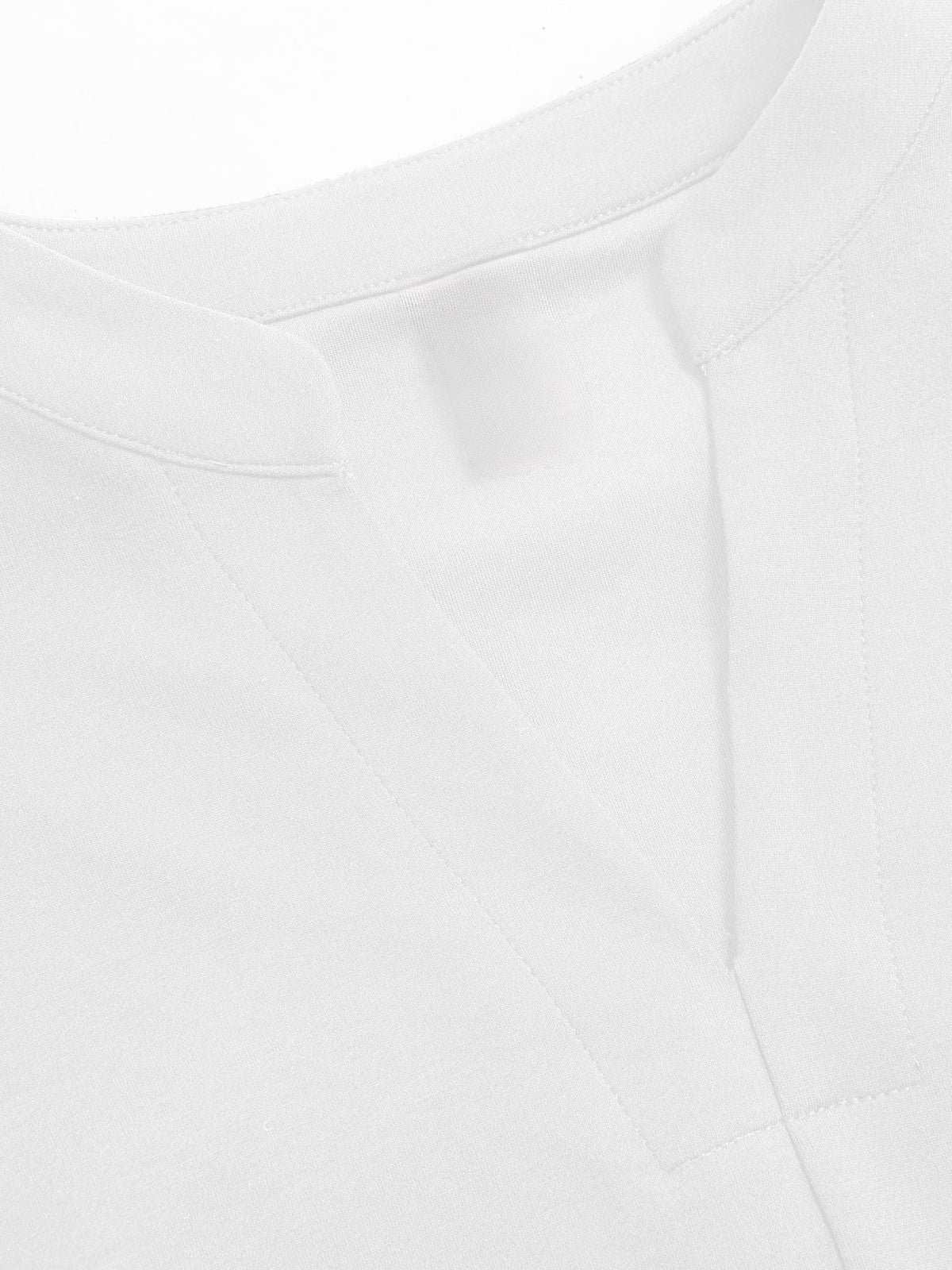 Top corto plisado de cuello en V