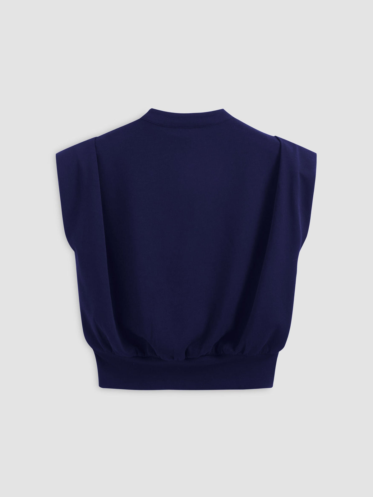 Top corto plisado de cuello en V