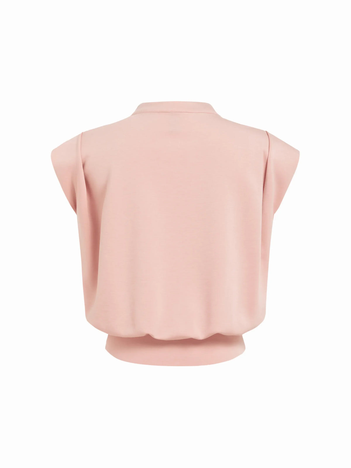Top corto plisado de cuello en V