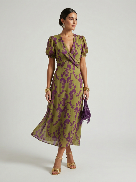 Virel™ Vestido Midi Floral Relajado