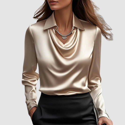 Celestine™ Blusa de Satén Elegante