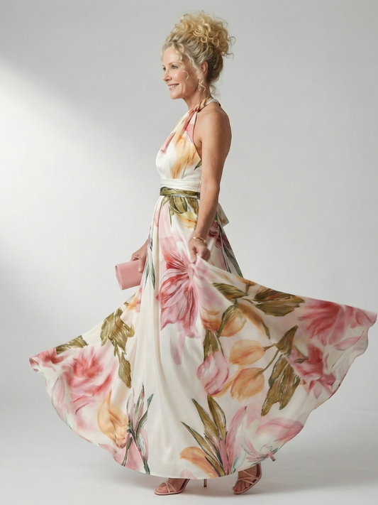 Amiel™ Vestido Maxi Floral Ligero