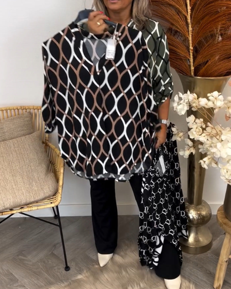 Meri™ Blusa con Estampado Gráfico