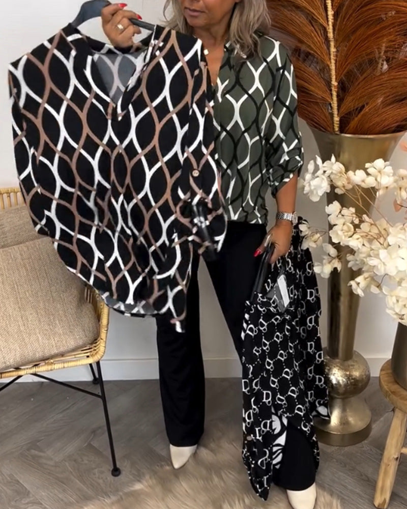 Meri™ Blusa con Estampado Gráfico