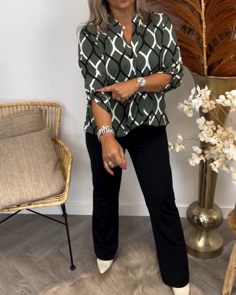 Meri™ Blusa con Estampado Gráfico