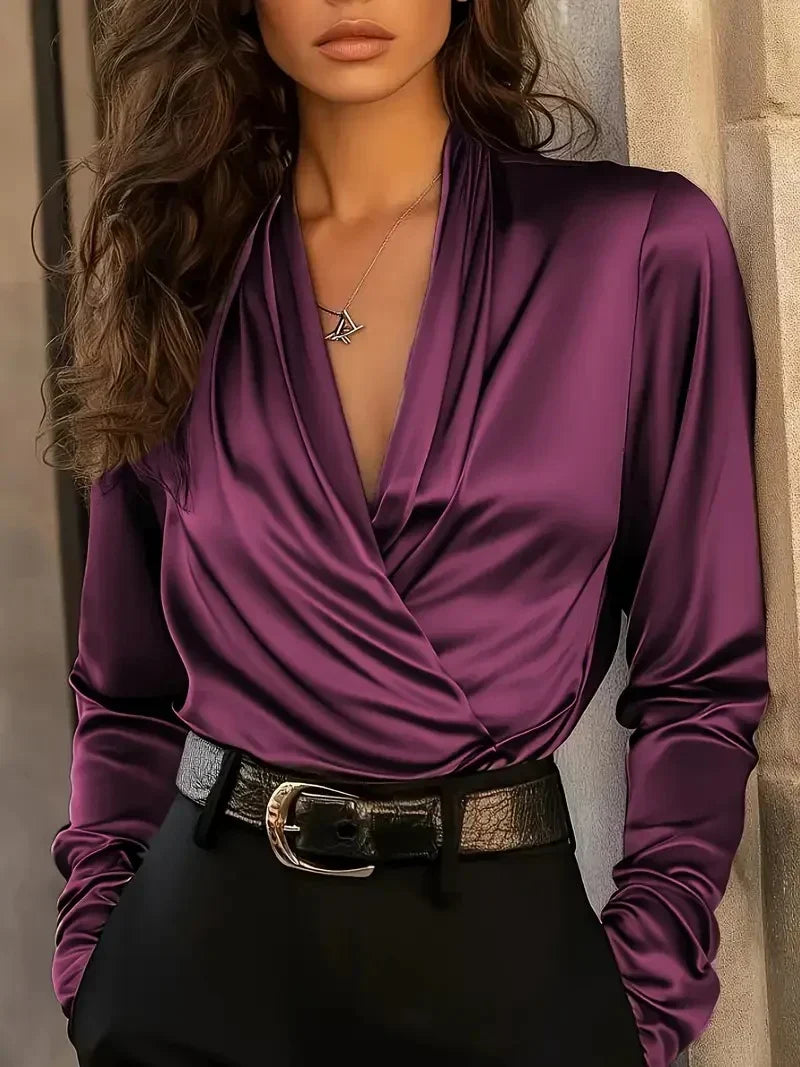 Rosalynn™ Elegant V-Neck Top