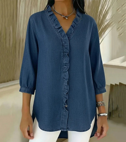 Abigail™ Blusa Elegante de Denim