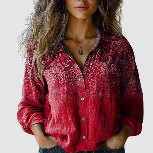 Morena™ Blusa Estampada Vintage