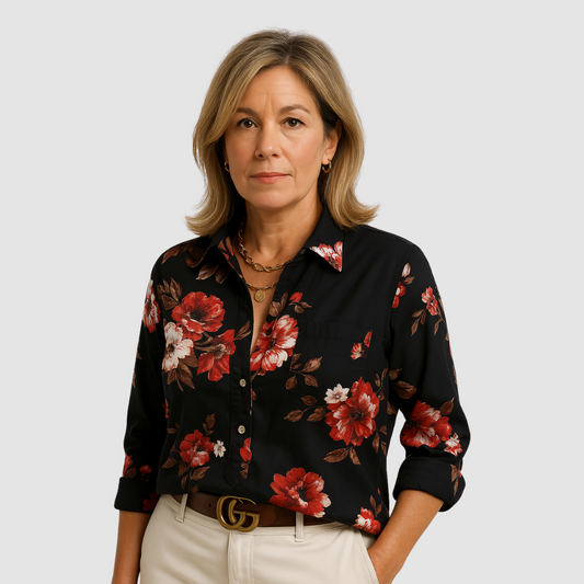Donna™ Blusa Chic con Bolsillo