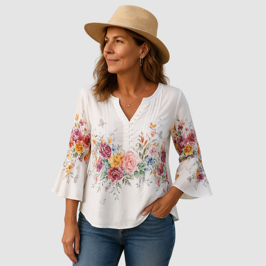 Eva™ Blusa Floral Atemporal y Transpirable