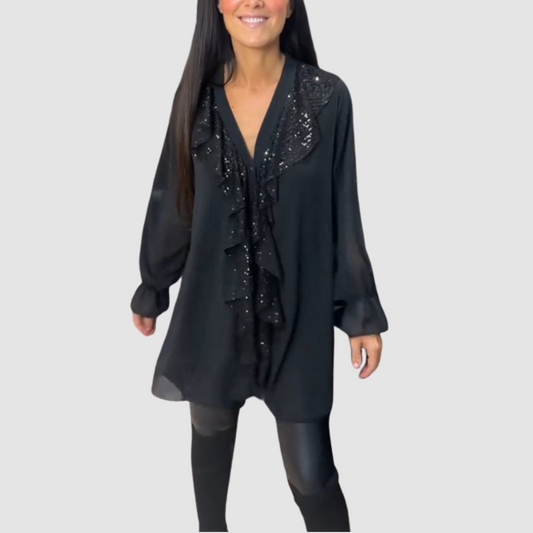 Elain™ Blusa Elegante con Volantes