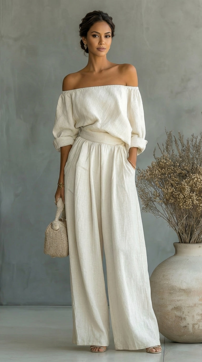 Liliána™ – Conjunto exclusivo con efecto lino para un verano elegante • S1