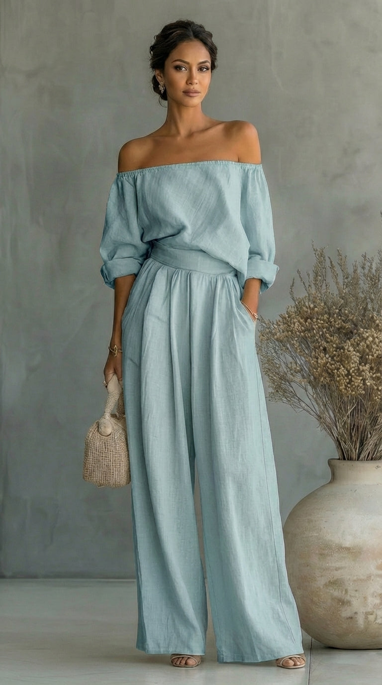 Liliána™ – Conjunto exclusivo con efecto lino para un verano elegante • S1