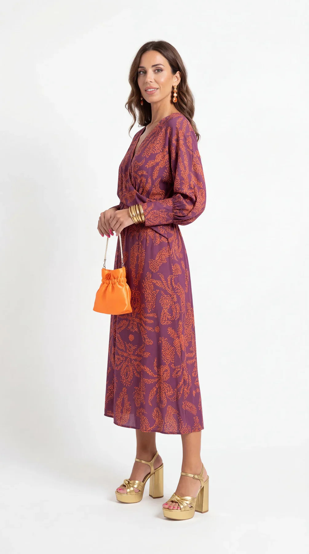 Isabel | Elegante vestido midi con delicado estampado