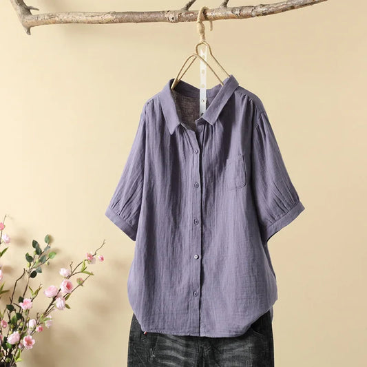 Briana™ Blusa Casual Holgada