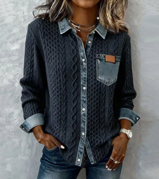 Arielle™ Top de Punto Patchwork