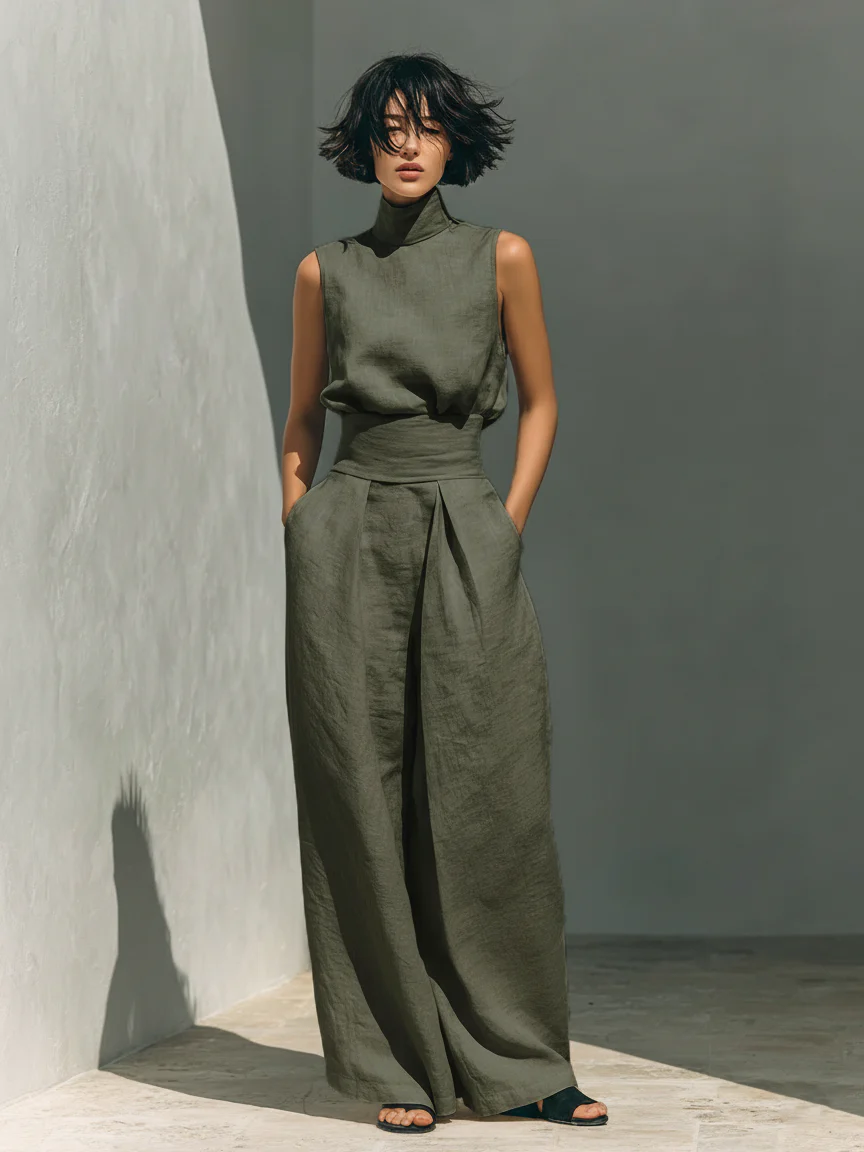 Nuria | Conjunto de Top Sin Mangas Minimalista • S1
